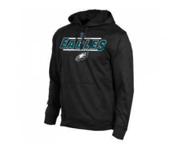 Philadelphia Eagles Majestic Black Synthetic Hoodie Sweatshirt