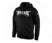 Philadelphia Eagles Nike Black KO Wordmark Performance Hoodie