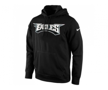 Philadelphia Eagles Nike Black KO Wordmark Performance Hoodie