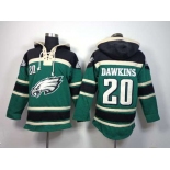 nike nfl jerseys philadelphia eagles #20 brian dawkins black-green[pullover hooded sweatshirt]