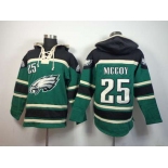 nike nfl jerseys philadelphia eagles #25 mccoy black-green[pullover hooded sweatshirt]