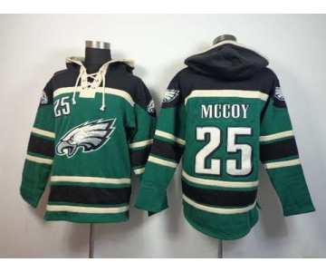 nike nfl jerseys philadelphia eagles #25 mccoy black-green[pullover hooded sweatshirt]