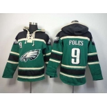 nike nfl jerseys philadelphia eagles #9 foles black-green[pullover hooded sweatshirt]