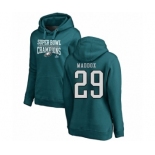 Women's Nike Philadelphia Eagles #29 Avonte Maddox Green Super Bowl LII Champions Pullover Hoodie