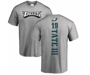 Nike Philadelphia Eagles #19 Golden Tate III Ash Backer T-Shirt