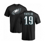 Nike Philadelphia Eagles #19 Golden Tate III Black Name & Number Logo T-Shirt