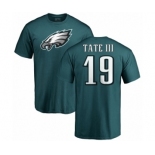 Nike Philadelphia Eagles #19 Golden Tate III Green Name & Number Logo T-Shirt