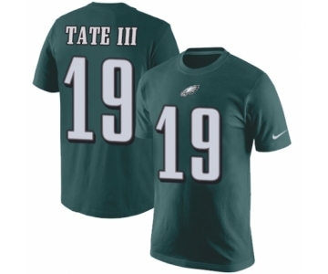 Nike Philadelphia Eagles #19 Golden Tate III Green Rush Pride Name & Number T-Shirt