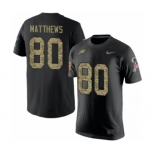 Nike Philadelphia Eagles #80 Jordan Matthews Black Camo Salute to Service T-Shirt