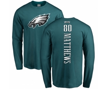 Nike Philadelphia Eagles #80 Jordan Matthews Green Backer Long Sleeve T-Shirt