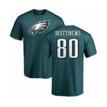 Nike Philadelphia Eagles #80 Jordan Matthews Green Name & Number Logo T-Shirt