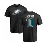 Philadelphia Eagles #10 DeSean Jackson Black Name & Number Logo T-Shirt