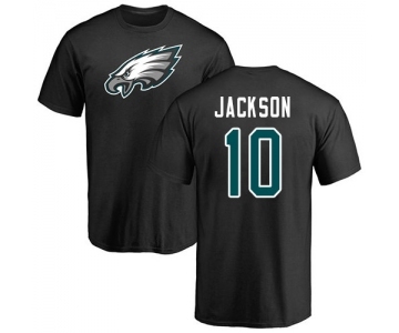 Philadelphia Eagles #10 DeSean Jackson Black Name & Number Logo T-Shirt