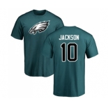 Philadelphia Eagles #10 DeSean Jackson Green Name & Number Logo T-Shirt