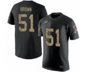 Philadelphia Eagles #51 Zach Brown Black Camo Salute to Service T-Shirt