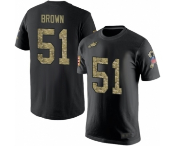 Philadelphia Eagles #51 Zach Brown Black Camo Salute to Service T-Shirt