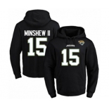 Football Men's Jacksonville Jaguars #15 Gardner Minshew II Black Name & Number Pullover Hoodie