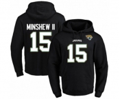 Football Men's Jacksonville Jaguars #15 Gardner Minshew II Black Name & Number Pullover Hoodie