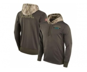 Men Jacksonville Jaguars Nike Olive Salute to Service Sideline Therma Pullover Hoodie