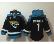 Men's Jacksonville Jaguars #1 Travis Etienne Jr. Black Ageless Must-Have Lace-Up Pullover Hoodie