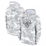 Men's Jacksonville Jaguars 2024 Arctic Camo Salute To Service Club Fleece Pullover Hoodie