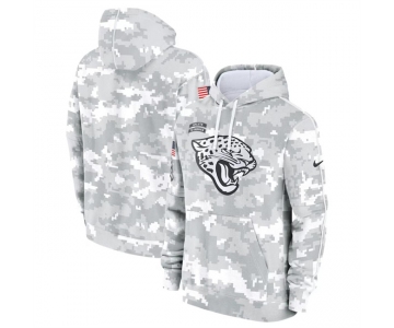 Men's Jacksonville Jaguars 2024 Arctic Camo Salute To Service Club Fleece Pullover Hoodie