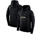 Men's Jacksonville Jaguars Nike Black Sideline Property Of Wordmark Logo Performance Pullover Hoodie