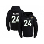 Nike Jacksonville Jaguars #24 T.J. Yeldon Black Name & Number Pullover NFL Hoodie