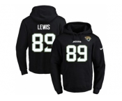 Nike Jacksonville Jaguars #89 Marcedes Lewis Black Name & Number Pullover NFL Hoodie