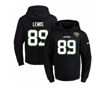 Nike Jacksonville Jaguars #89 Marcedes Lewis Black Name & Number Pullover NFL Hoodie