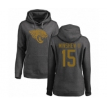 Football Women's Jacksonville Jaguars #15 Gardner Minshew II Ash One Color Pullover Hoodie