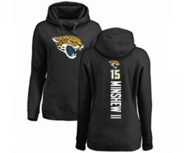 Football Women's Jacksonville Jaguars #15 Gardner Minshew II Black Backer Pullover Hoodie