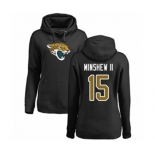 Football Women's Jacksonville Jaguars #15 Gardner Minshew II Black Name & Number Logo Pullover Hoodie