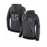 Football Women's Jacksonville Jaguars #15 Gardner Minshew II Stitched Black Anthracite Salute to Service Player Performance Hoodie