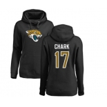 Football Women's Jacksonville Jaguars #17 DJ Chark Black Name & Number Logo Pullover Hoodie