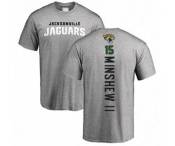 Football Jacksonville Jaguars #15 Gardner Minshew II Ash Backer T-Shirt