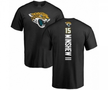 Football Jacksonville Jaguars #15 Gardner Minshew II Black Backer T-Shirt