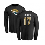 Football Jacksonville Jaguars #17 DJ Chark Black Name & Number Logo Long Sleeve T-Shirt