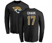 Football Jacksonville Jaguars #17 DJ Chark Black Name & Number Logo Long Sleeve T-Shirt