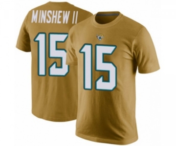 Football Men's Jacksonville Jaguars #15 Gardner Minshew II Gold Rush Pride Name & Number T-Shirt