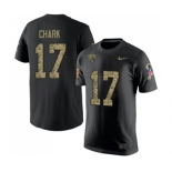 Football Men's Jacksonville Jaguars #17 DJ Chark Black Camo Salute to Service T-Shirt