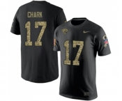 Football Men's Jacksonville Jaguars #17 DJ Chark Black Camo Salute to Service T-Shirt