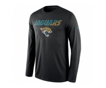 Men's Jacksonville Jaguars Nike Black Legend Staff Practice Long Sleeves Performance T-Shirt