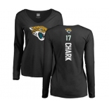 Football Women's Jacksonville Jaguars #17 DJ Chark Black Backer Slim Fit Long Sleeve T-Shirt