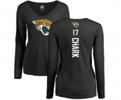 Football Women's Jacksonville Jaguars #17 DJ Chark Black Backer Slim Fit Long Sleeve T-Shirt