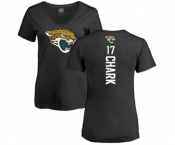 Football Women's Jacksonville Jaguars #17 DJ Chark Black Backer V-Neck T-Shirt