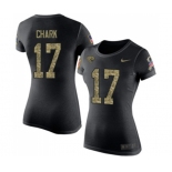 Football Women's Jacksonville Jaguars #17 DJ Chark Black Camo Salute to Service T-Shirt