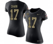 Football Women's Jacksonville Jaguars #17 DJ Chark Black Camo Salute to Service T-Shirt