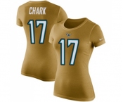 Football Women's Jacksonville Jaguars #17 DJ Chark Gold Rush Pride Name & Number T-Shirt