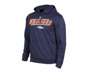 Denver Broncos Majestic Navy Blue Synthetic Hoodie Sweatshirt